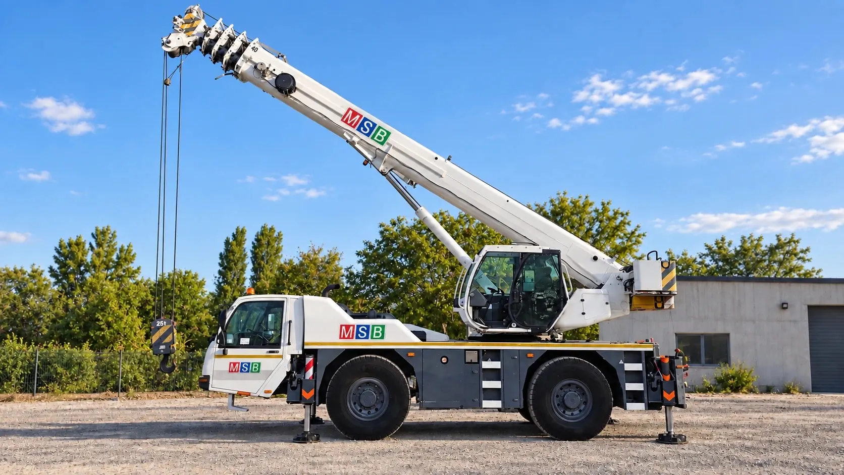 Autodizalica Terex AC 35 L sa izvučenom teleskopskom strelom – najam krana MSB